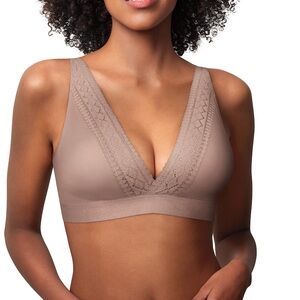 WONDERBRA Comfy Glam Deep‎ V Wireless Bralette size XL
